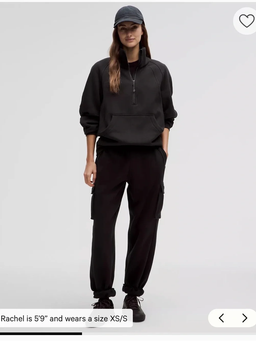 Lululemon Scuba oversized funnel-neck half zip wmn. sz. XS/S blk, good condition - Picture 3 of 13